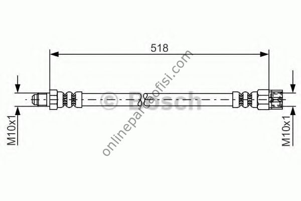 BOSCH BCH 1987481007 | MERCEDES VITO- 108,110,112,113,114.CDI FREN HORTUMU ARKA