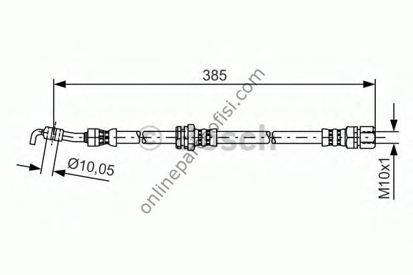 BOSCH BCH 1987481385 | OPEL LACETTI FREN HORTUMU ARKA SOL