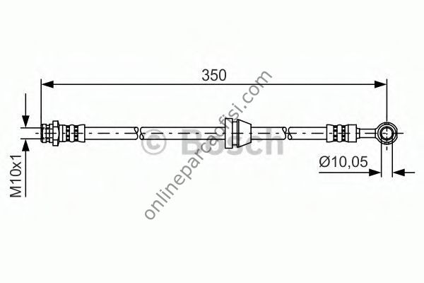 BOSCH BCH 1987481388 | OPEL KALOS AVEO FREN HORTUMU ÖN