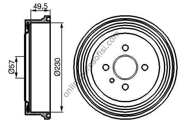 BOSCH BCH 0986477100 | OPEL ASTRA G CORSA C VECTRA B KAMPANA ARKA