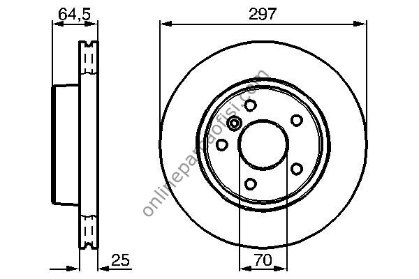 BOSCH BCH 0986478483 | BMW LAND ROVER RANGE II FREN DISKI ÖN