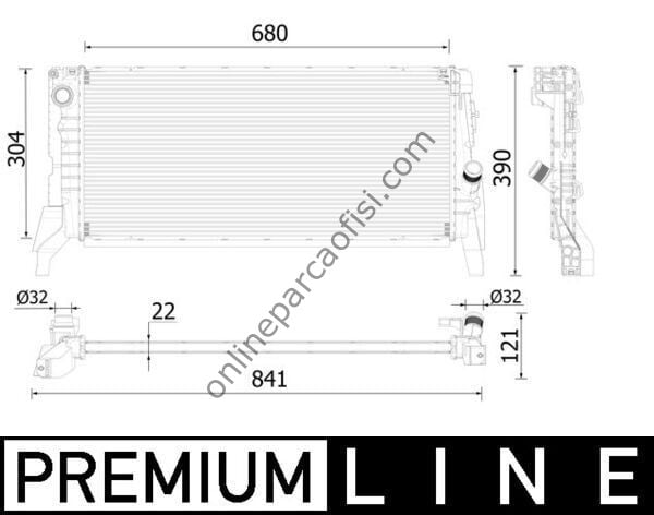 BEHR BHR CR 2306 000P | BMW 2 F45-F46-X1 F49 MINI F54-F55-F57 SU RADYATÖRÜ