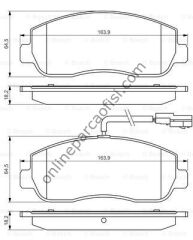 BOSCH 0986494498 | RENAULT MASTER-III/MOVANO B/NISSAN NV400 FREN BALATASI ÖN