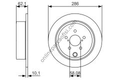BOSCH 0986479A10 | JAPON FORESTER (SH) : IMPREZA (GE, GV, GH, GR) 08-14 FREN DISKI ARKA
