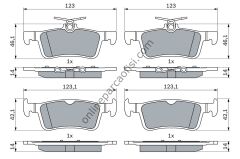 BOSCH 0986424866 | FORD FIESTA FREN BALATASI ARKA