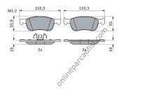BOSCH 0986424867 | FORD FIESTA VII COURIER V-769 FREN BALATASI ÖN