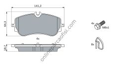 BOSCH 0986424875 | VW CRAFTER-AMAROK FREN BALATASI ARKA