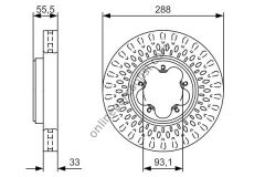 BOSCH 0986479A49 | FORD TRANSIT V363/V362 FREN DISKI ÖN