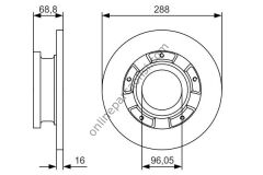 BOSCH 0986479A50 | FORD TRANSIT V-362/63 FREN DISKI ARKA