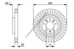 BOSCH 0986479A89 | PSA 5008 RIFTER 308 II 3008 508 BERLINGO C4 PICASSO C5 III AIRCROSS GRANDLAND X COMBO E FREN DISKI ÖN
