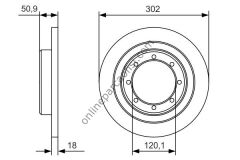 BOSCH 0986479A93 | RENAULT MASTER III/MOVANO FREN DISKI ARKA