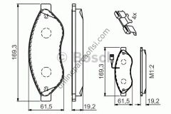 BOSCH 0986494591 | PSA DUCATO III / BOXER II JUMPER FREN BALATASI ÖN
