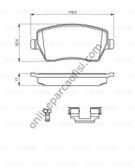 BOSCH 0986494592 | RENAULT CLIO III/MODUS/DUSTER/DOKKER/LODGY/NOTE/MICRA/ACCORD VII FREN BALATASI ÖN