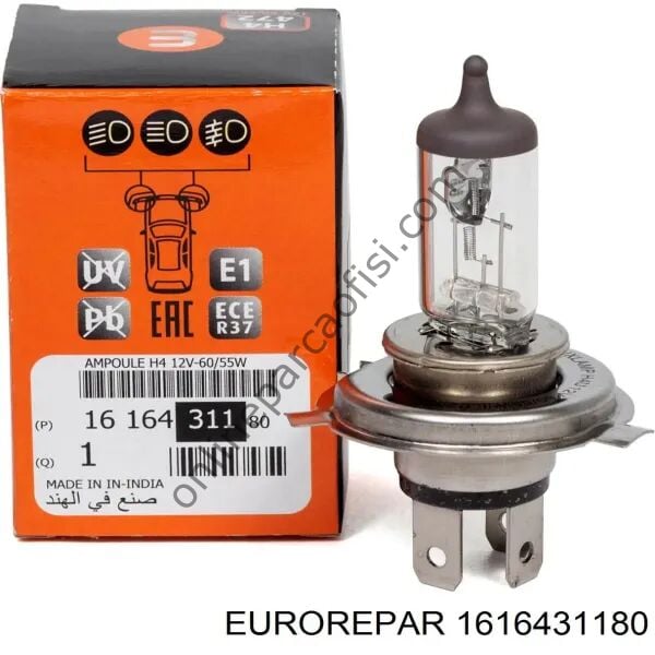 EUROREPAR 1616431180 | OPEL TÜM MODELLER ERP AMPUL H4 12V-60/5