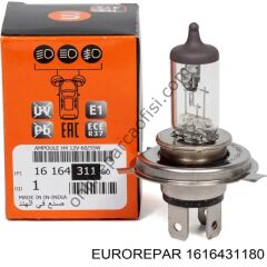 EUROREPAR 1616431180 | OPEL TÜM MODELLER ERP AMPUL H4 12V-60/5