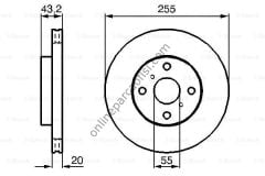 BOSCH 0986479B60 | JAPON YARIS FREN DISKI