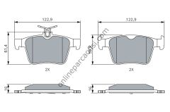BOSCH BCH 0986494658 | VW GOLF7-A3-LEON-PASSAT FREN BALATASI ARKA