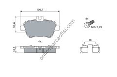 BOSCH 0986494664 | MERCEDES W176-246-117 CLA FREN BALATASI ARKA