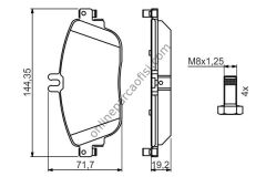 BOSCH 0986494662 | MERCEDES W176-246-156-117 FREN BALATASI ÖN
