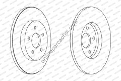 FERODO DDF1126 | FORD MONDEO III FREN DISKI ARKA