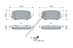 BOSCH 0986460049 | FORD PUMA FREN BALATASI ARKA