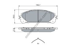 BOSCH 0986494686 | JAPON RAV4 (A4) FREN BALATASI ÖN