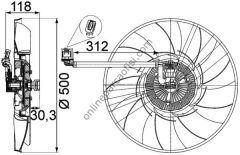 BEHR CFF 468 000P | BMW LAND ROVER RANGE DISCOVERY III FAN TERMIGI