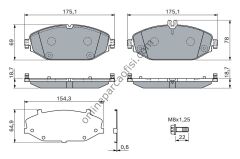 BOSCH 0986460129 | MERCEDES W205-253-213-238 FREN BALATASI ÖN