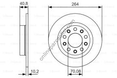 BOSCH 0986479C41 | FIAT GIULIETTA FREN DISKI ARKA
