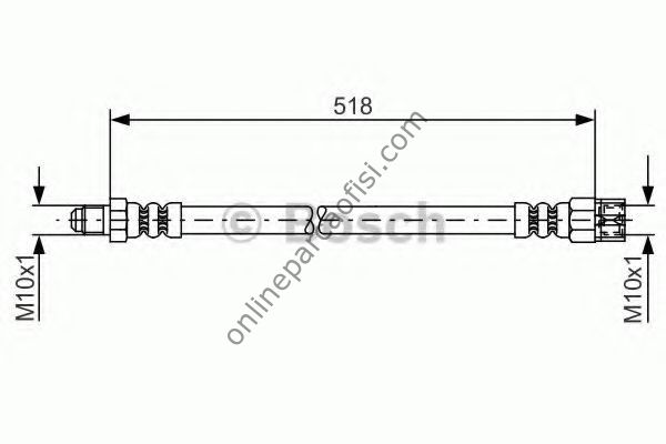 BOSCH 1987481007 | MERCEDES VITO- 108,110,112,113,114.CDI FREN HORTUMU ARKA