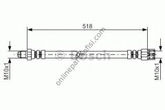 BOSCH BCH 1987481007 | MERCEDES VITO- 108,110,112,113,114.CDI FREN HORTUMU ARKA