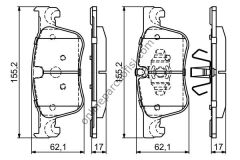 BOSCH 0986494695 | PSA C4 GRAND PICASSO / RIFTER BERLINGO RIFTER/ PARTNER FREN BALATASI ÖN