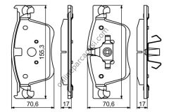 BOSCH 0986494696 | PSA 308 II / 508 3008 C4 FREN BALATASI ÖN
