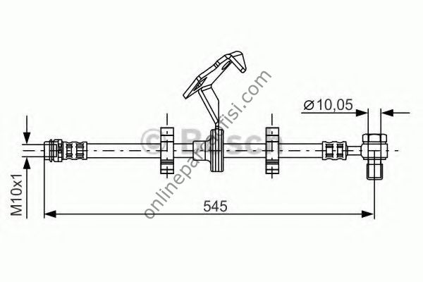 BOSCH BCH 1987481078 | MERCEDES 163 FREN HORTUMU ÖN SAG