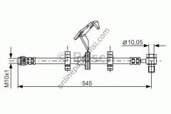 BOSCH BCH 1987481078 | MERCEDES 163 FREN HORTUMU ÖN SAG