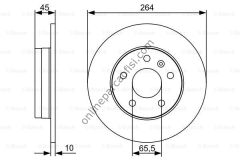 BOSCH BCH 0986479C66 | OPEL ZAFIRA B FREN DISKI ARKA