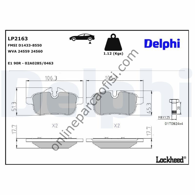 DELPHI LP2163 | BMW Z4 E89 FREN BALATASI ARKA