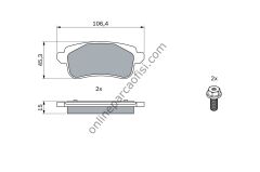 BOSCH 0986494723 | RENAULT MEGAN-IV/TALISMAN/LAGUNA-IV FREN BALATASI ARKA