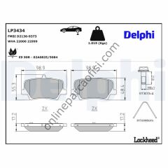 DELPHI LP3434 | VOLVO XC40 FREN BALATASI ARKA