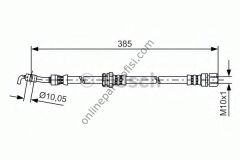 BOSCH BCH 1987481385 | OPEL LACETTI FREN HORTUMU ARKA SOL