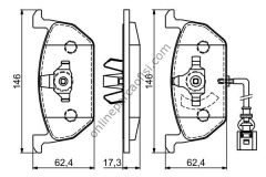 BOSCH BCH 0986494721 | VW GOLF7-A3-LEON-OCTAVIA FREN BALATASI ÖN