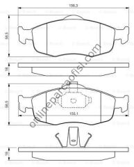 BOSCH 0986460969 | FORD MONDEO FREN BALATASI ÖN