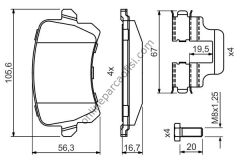 BOSCH 0986494731 | VW TIGUAN-PASSAT-CADDY-A6-Q3 FREN BALATASI ARKA