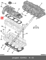 OE-PSA 0249.G2 | PSA FOCUS/308/MAZDA/FIAT ÜST KAPAK CONTASI