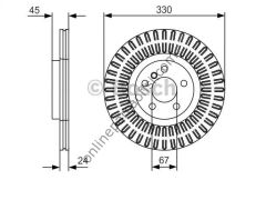 BOSCH BCH 0986479C94 | BMW 1F40-2F45-F46-X1 F48-X2 F39 MINI F60 FREN DISKI ÖN