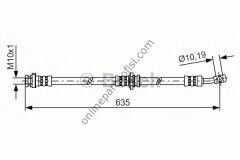 BOSCH 1987481432 | JAPON QASHQAI (J10) FREN HORTUMU ÖN SOL