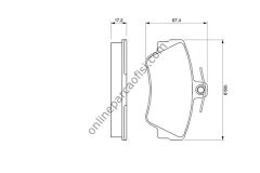 BOSCH 0986460989 | VOLVO 440/460/480 FREN BALATASI ÖN