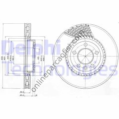 DELPHI BG9892 | VW T5-T6 FREN DISKI ÖN