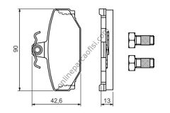 BOSCH 0986460995 | VOLVO S70/S80/V70 FREN BALATASI ARKA