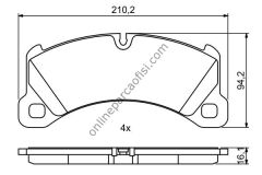 BOSCH 0986494757 | VW TOUAREG-Q7-CAYENNE FREN BALATASI ÖN